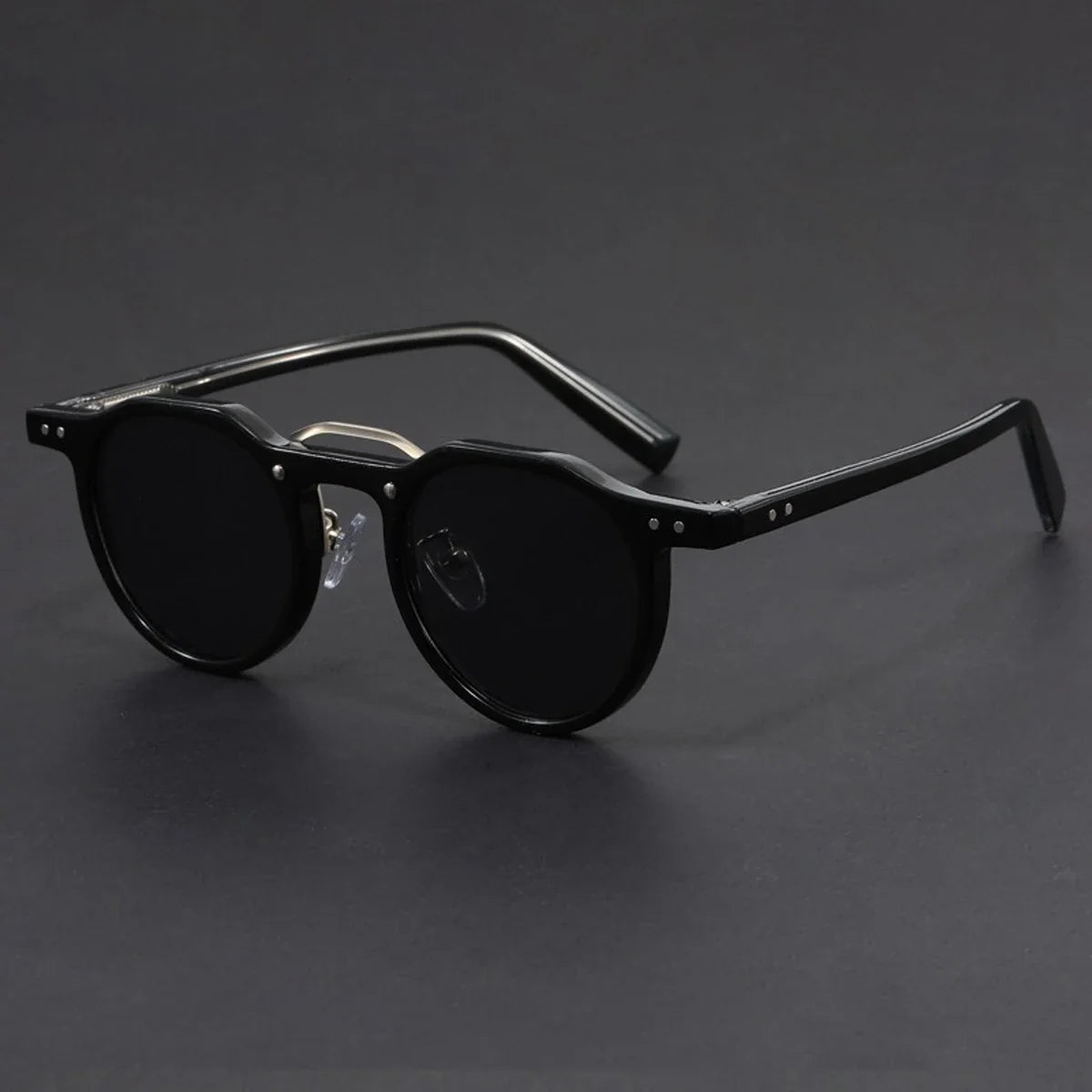Lunettes de Soleil Rondes Polarisées Homme Antibes – Monture Rétro, Verres Anti-Rayures