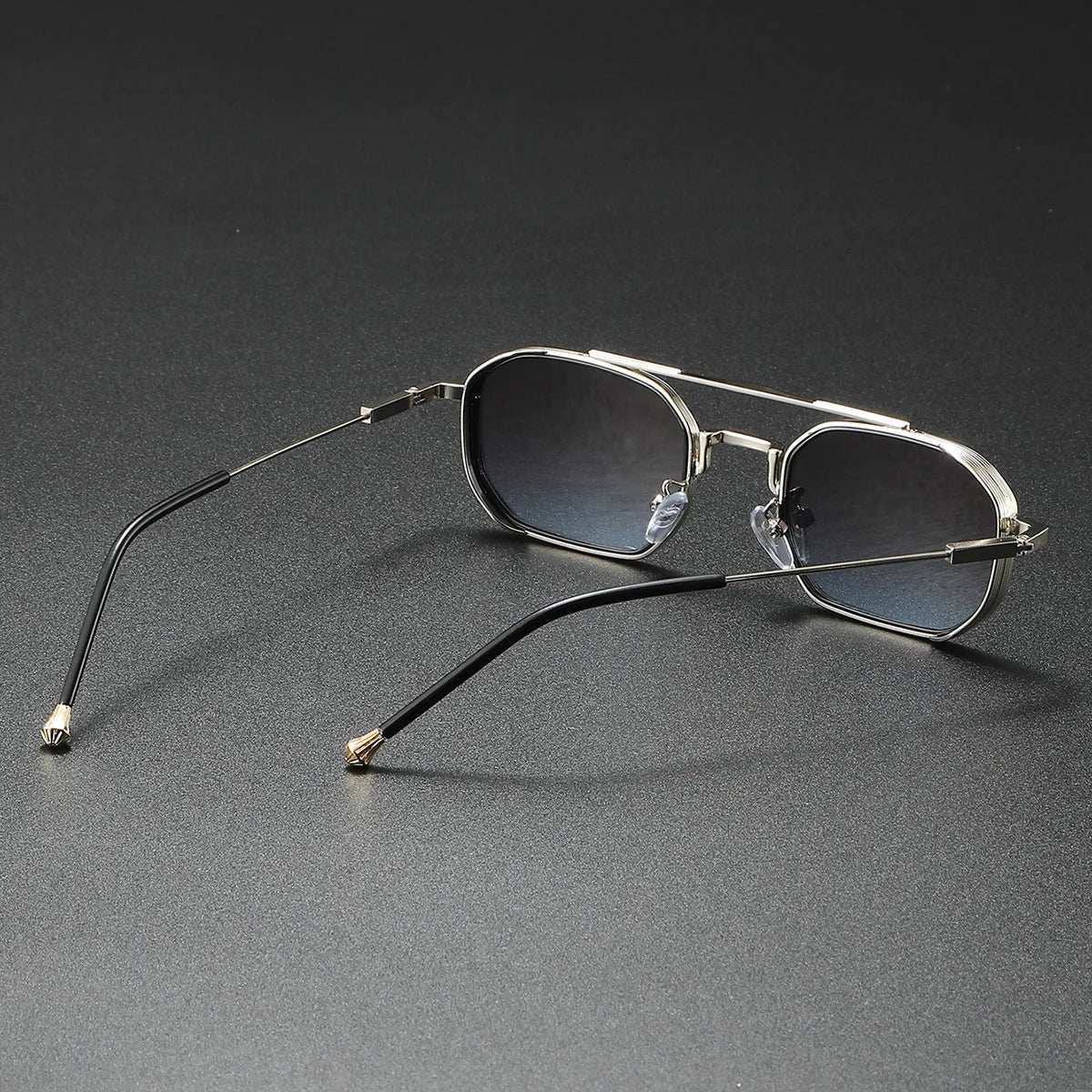 Lunettes de Soleil Aviateur Rétro Homme Juan-les-Pins – Monture Aluminium Légère, Verres Dégradés UV400
