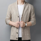 Blazer en Maille Homme Marly – Veste Tricotée Douce à Motif Tressé, Coupe Décontractée