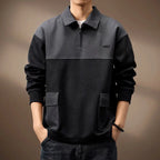 Pull Demi-Zip Homme Cévennes – Sweat Col Camionneur Bicolore à Poches à Rabat