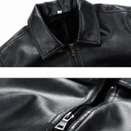Blouson Aviateur en Cuir Homme Belmont – Bomber Cuir Grain Souple à Col Montant