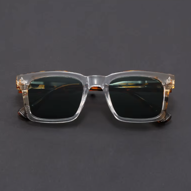 Lunettes de Soleil Carrées Homme Toulon – Monture Rétro Épaisse Légère, Protection UV400