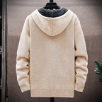 Sweat à Capuche Long Zippé Homme Hardelot – Hoodie Gaufré Doublé Polaire Coupe Longue