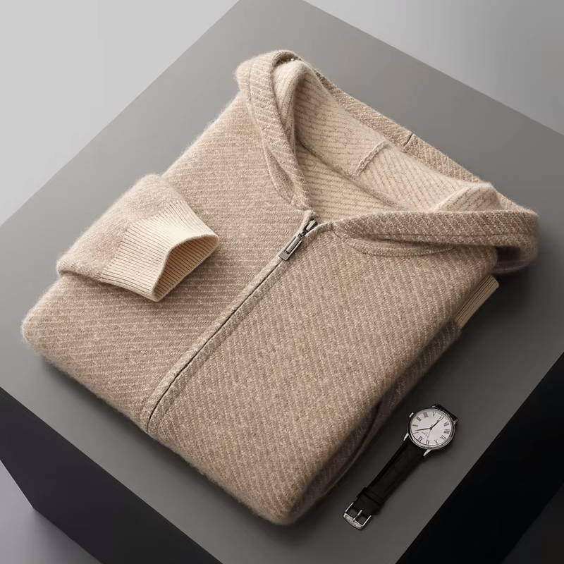 Sweat à Capuche en Cachemire Homme Vendôme – Hoodie 100 % Cachemire Doux et Léger