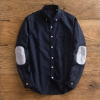 Chemise Vintage en Coton Homme Hennebont – Chemise 100 % Coton Manches Longues à Finitions Rétro