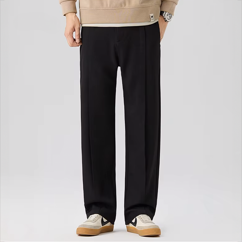 Pantalon Décontracté Homme Fontaine – Pantalon Fluide Extensible et Respirant à Revers