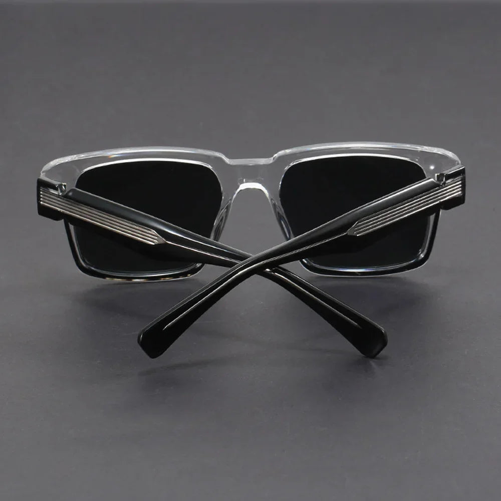 Lunettes de Soleil Carrées Rétro Homme Riviera – Monture Épaisse Légère, Protection UV400