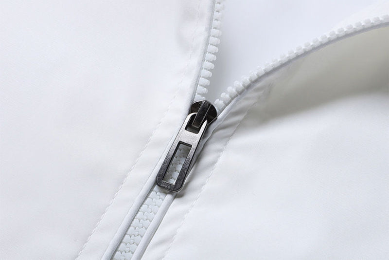 Veste de Terrain Homme Charente – Blouson Coupe-Vent Imperméable Zippé à Bandes Rétro