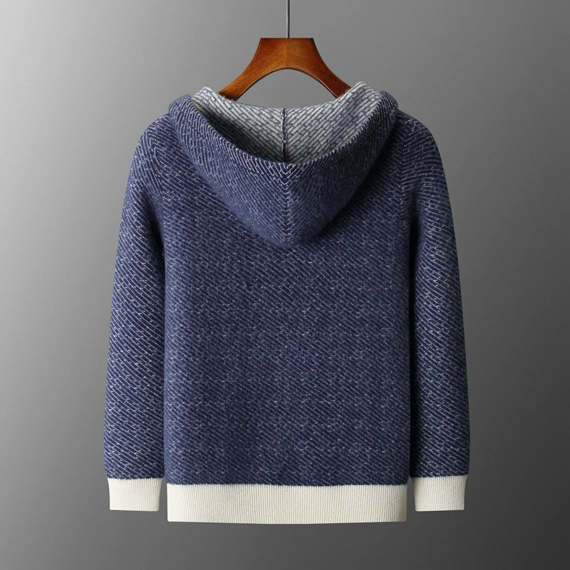 Sweat à Capuche en Cachemire Homme Vendôme – Hoodie 100 % Cachemire Doux et Léger