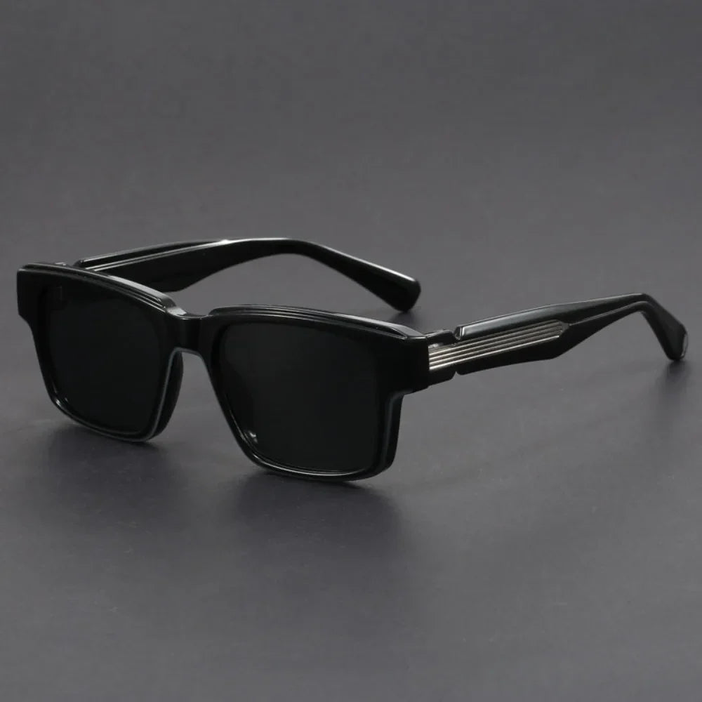 Lunettes de Soleil Carrées Rétro Homme Riviera – Monture Épaisse Légère, Protection UV400