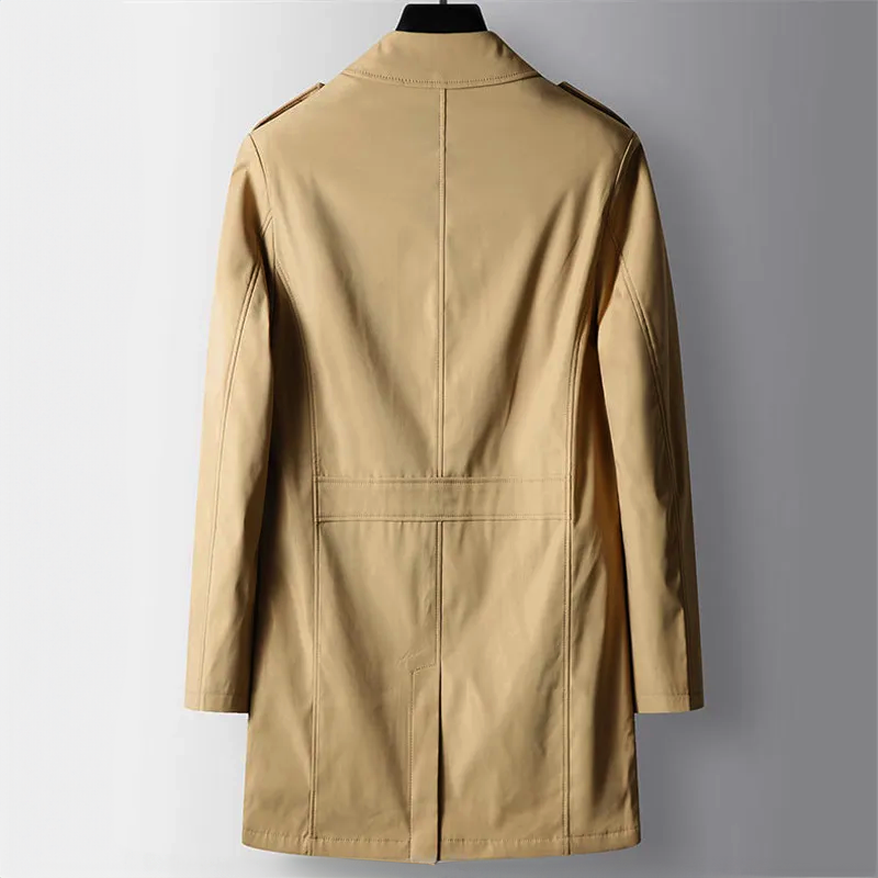 Pardessus Homme Duras – Manteau Mi-Long Ajusté à Épaulettes et Boutonnage Trois Boutons