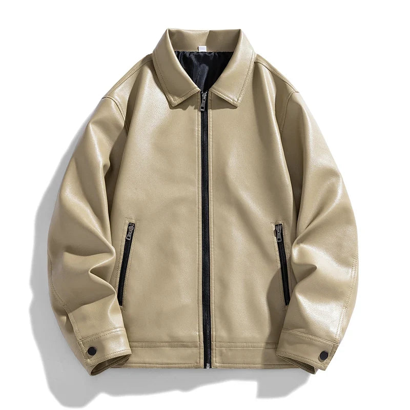 Blouson Aviateur en Cuir Homme Belmont – Bomber Cuir Grain Souple à Col Montant