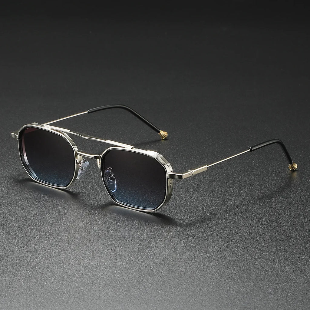 Lunettes de Soleil Aviateur Rétro Homme Juan-les-Pins – Monture Aluminium Légère, Verres Dégradés UV400