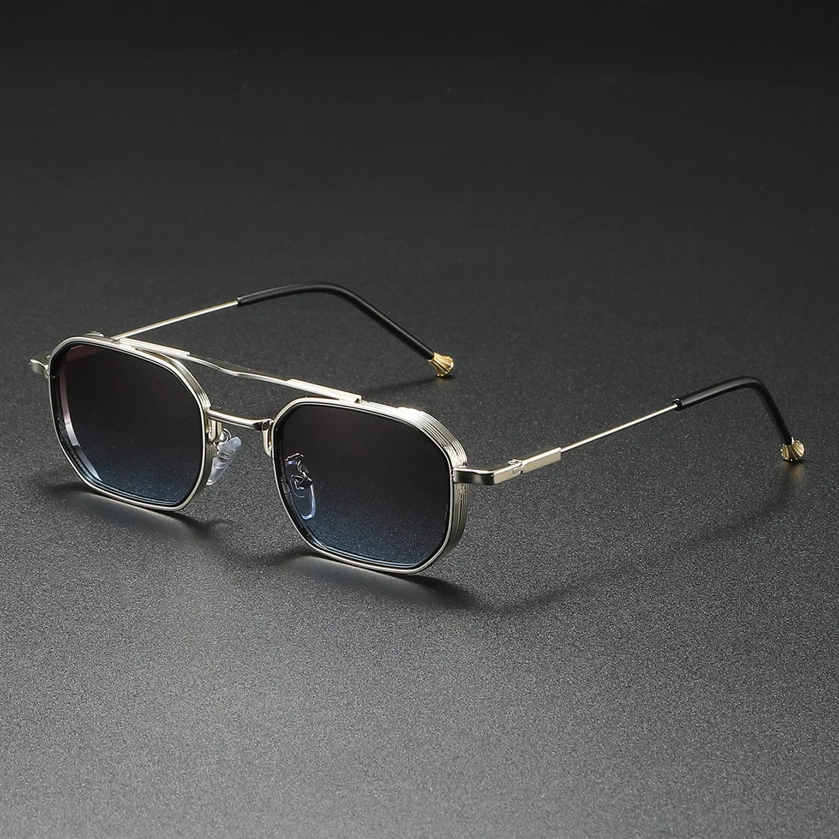 Lunettes de Soleil Aviateur Rétro Homme Juan-les-Pins – Monture Aluminium Légère, Verres Dégradés UV400