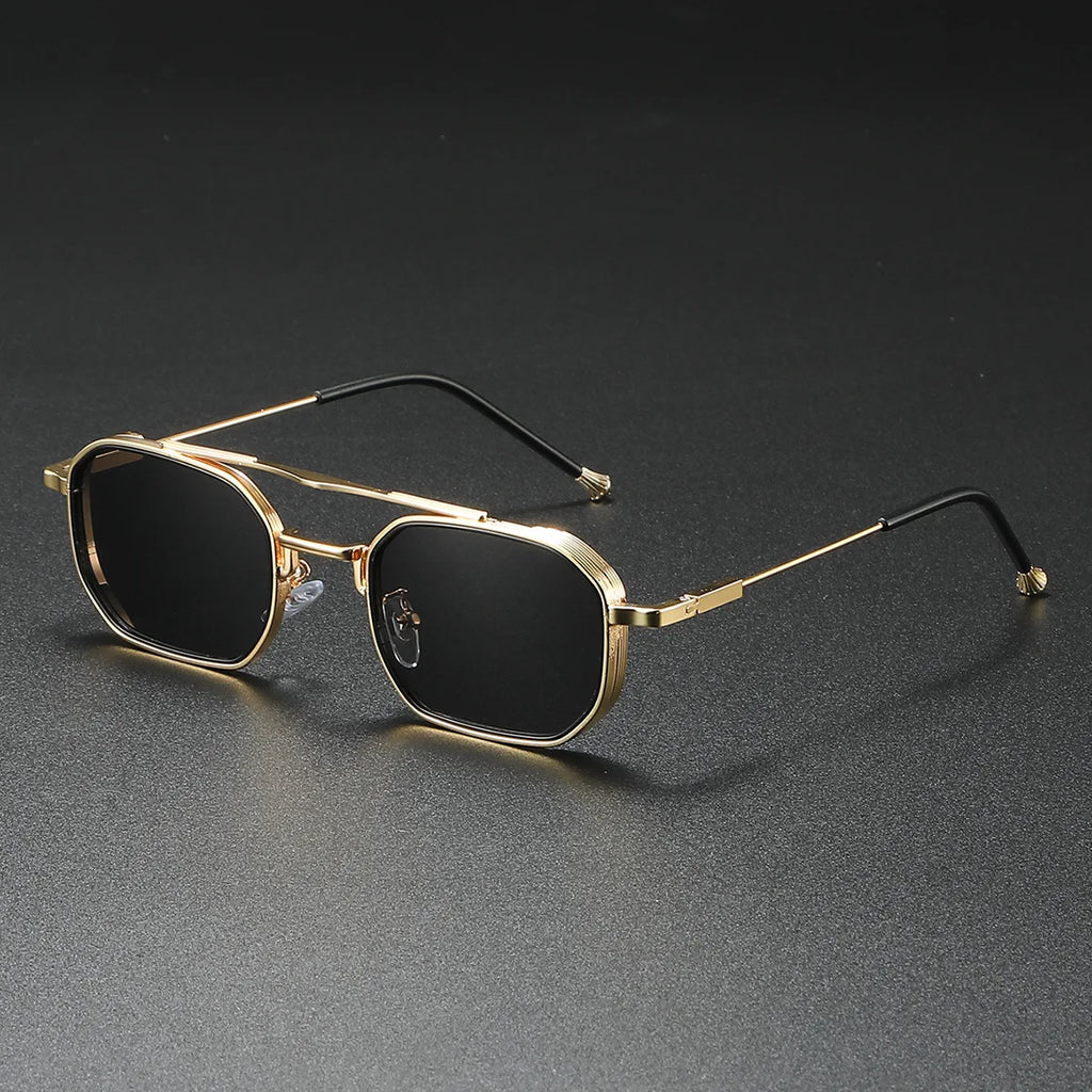 Lunettes de Soleil Aviateur Rétro Homme Juan-les-Pins – Monture Aluminium Légère, Verres Dégradés UV400