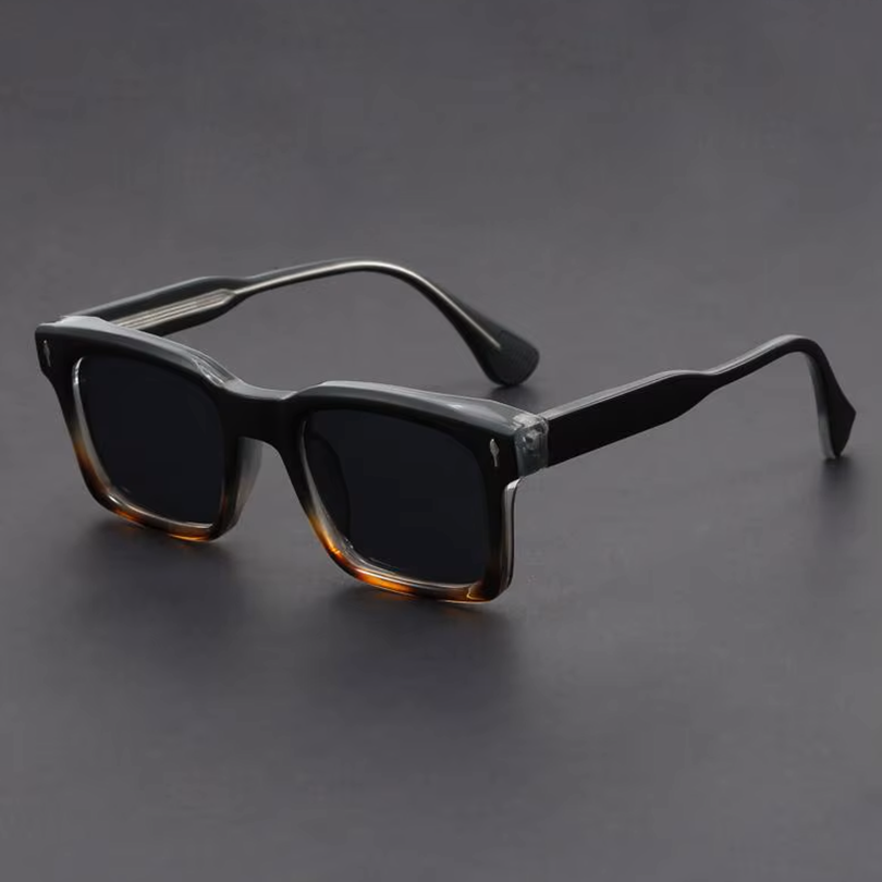 Lunettes de Soleil Carrées Homme Toulon – Monture Rétro Épaisse Légère, Protection UV400