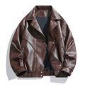 Blouson Aviateur en Cuir Vintage Homme Tarbes – Bomber Cuir Brut Zippé à 3 Poches