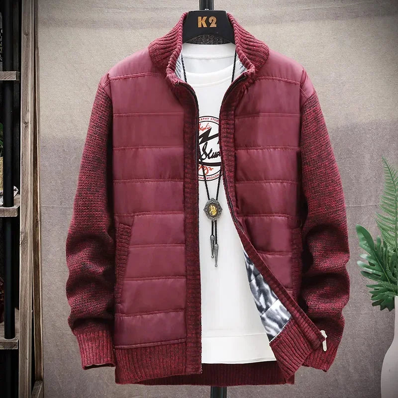 Veste Polaire Zippée Homme Camille – Pull Zippé Isolé Duvet de Canard à 3 Poches