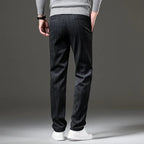 Pantalon à Carreaux Homme Honfleur – Pantalon en Velours Côtelé Rétro à Taille Élastique et Passants