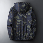 Veste Camouflage Homme Royan – Blouson Coupe-Vent Déperlant à Capuche Style Camouflage Années 70