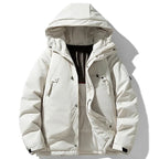 Manteau à Capuche Homme Brécourt – Doudoune Imperméable Garnie de Duvet de Canard, Chaude et Légère