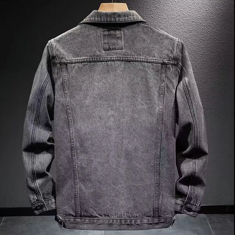 Veste en Jean Trucker Homme Lozère – Veste Denim Délavée Boutonnée à Col Classique
