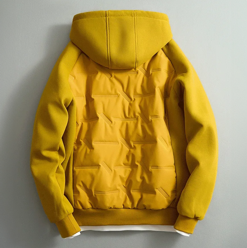 Manteau à Capuche Homme Corbières – Parka Chaude en Coton à Capuche Ajustable et Poches Chauffe-Mains