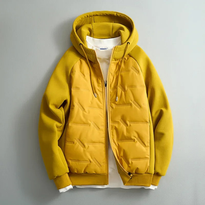 Manteau à Capuche Homme Corbières – Parka Chaude en Coton à Capuche Ajustable et Poches Chauffe-Mains