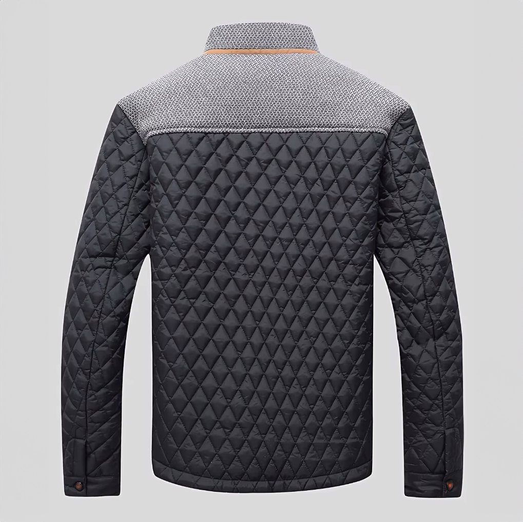 Veste Matelassée Homme Normandie – Veste Légère Matelassée à Épaulettes et Pressions Cachées