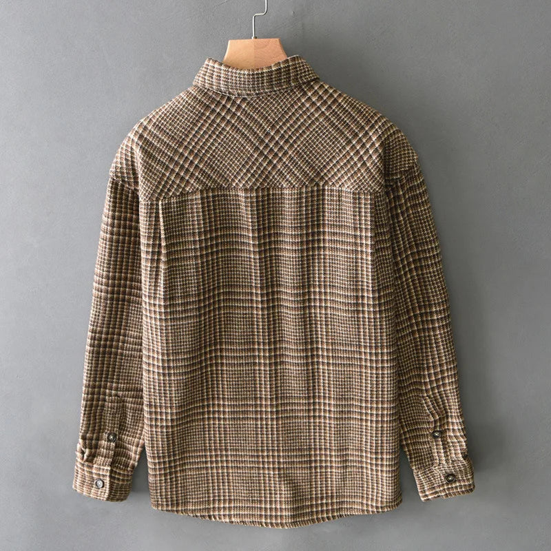 Chemise à Carreaux Homme Hyères – Chemise en Laine et Coton Workwear Manches Longues
