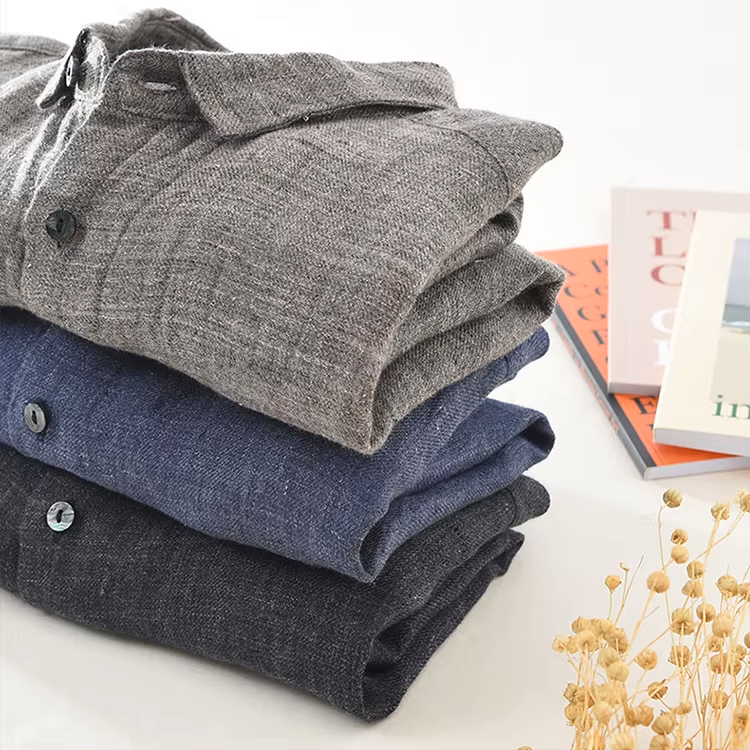 Chemise en Lin Homme Calvi – Chemise 100 % Lin Manches Longues, Légère et Respirante