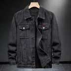 Veste en Jean Trucker Homme Lozère – Veste Denim Délavée Boutonnée à Col Classique
