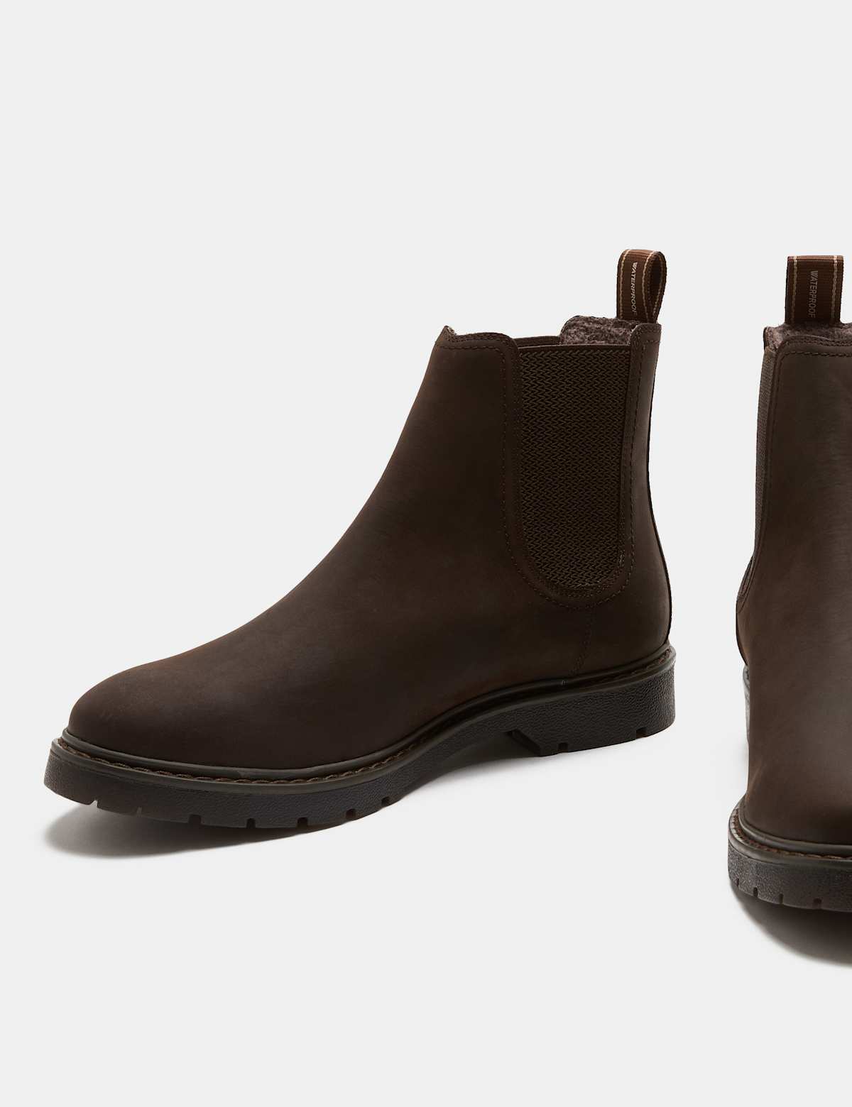 Bottines Imperméables en Nubuck Homme Rivoli – Boots à Élastiques Marron Foncé, Style Smart Casual