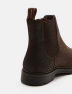 Bottines Imperméables en Nubuck Homme Rivoli – Boots à Élastiques Marron Foncé, Style Smart Casual