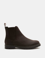 Bottines Imperméables en Nubuck Homme Rivoli – Boots à Élastiques Marron Foncé, Style Smart Casual