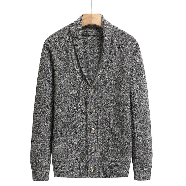 Blazer en Maille Homme Marly – Veste Tricotée Douce à Motif Tressé, Coupe Décontractée
