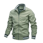Veste de Terrain Homme Charente – Blouson Coupe-Vent Imperméable Zippé à Bandes Rétro