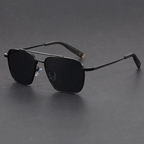 Lunettes de Soleil Aviateur Homme Saint-Tropez – Monture Titane Légère, Verres Anti-Rayures UV400