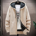 Sweat à Capuche Long Zippé Homme Hardelot – Hoodie Gaufré Doublé Polaire Coupe Longue