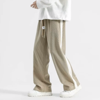 Pantalon en Velours Côtelé Homme Fréjus – Jogging Décontracté à Bandes Rétro et Cordon