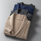 Blazer en Maille Homme Marly – Veste Tricotée Douce à Motif Tressé, Coupe Décontractée