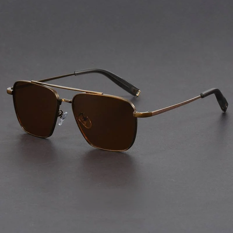 Lunettes de Soleil Aviateur Homme Saint-Tropez – Monture Titane Légère, Verres Anti-Rayures UV400