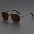 Lunettes de Soleil Aviateur Homme Saint-Tropez – Monture Titane Légère, Verres Anti-Rayures UV400