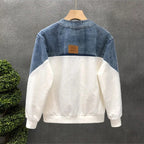 Veste Vintage Homme Étretat – Blouson en Coton à Pressions et Finitions Denim