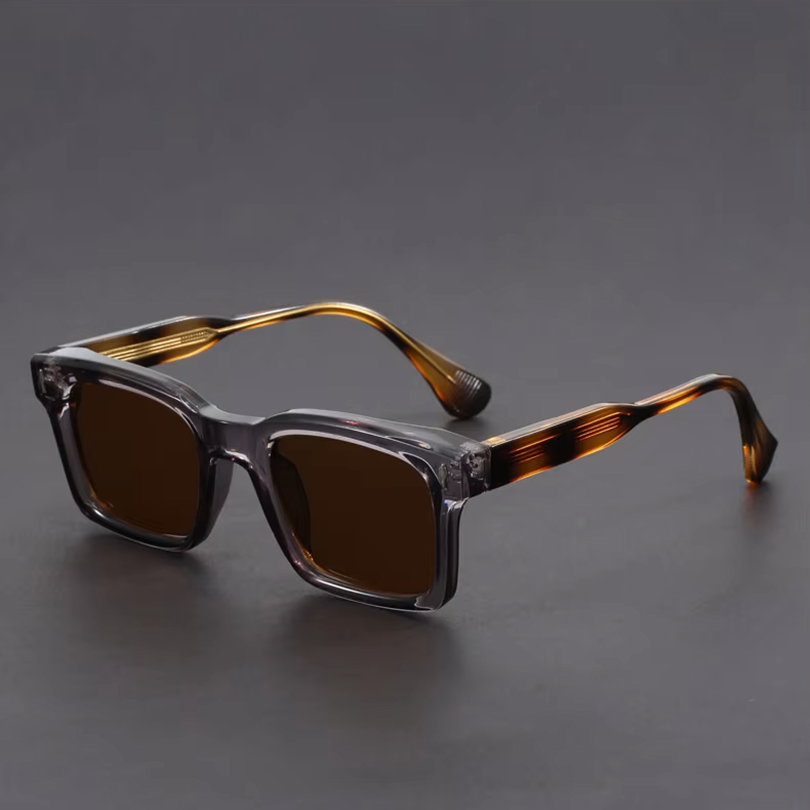 Lunettes de Soleil Carrées Homme Toulon – Monture Rétro Épaisse Légère, Protection UV400