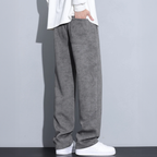 Pantalon Jogging en Coton Homme Saint-Malo – Jogger Décontracté Délavé à Cordon et Poches Profondes