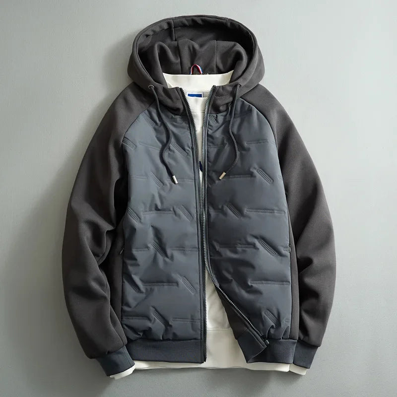 Manteau à Capuche Homme Corbières – Parka Chaude en Coton à Capuche Ajustable et Poches Chauffe-Mains