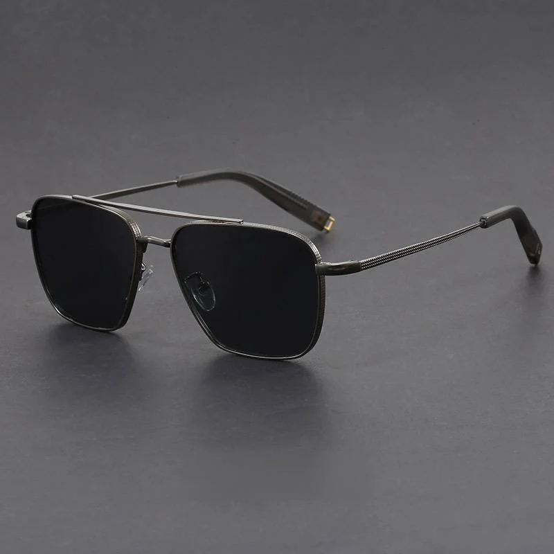 Lunettes de Soleil Aviateur Homme Saint-Tropez – Monture Titane Légère, Verres Anti-Rayures UV400