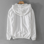 Veste à Capuche en Lin Homme Ferret – Hoodie Lin et Coton Boutonné, Léger et Respirant