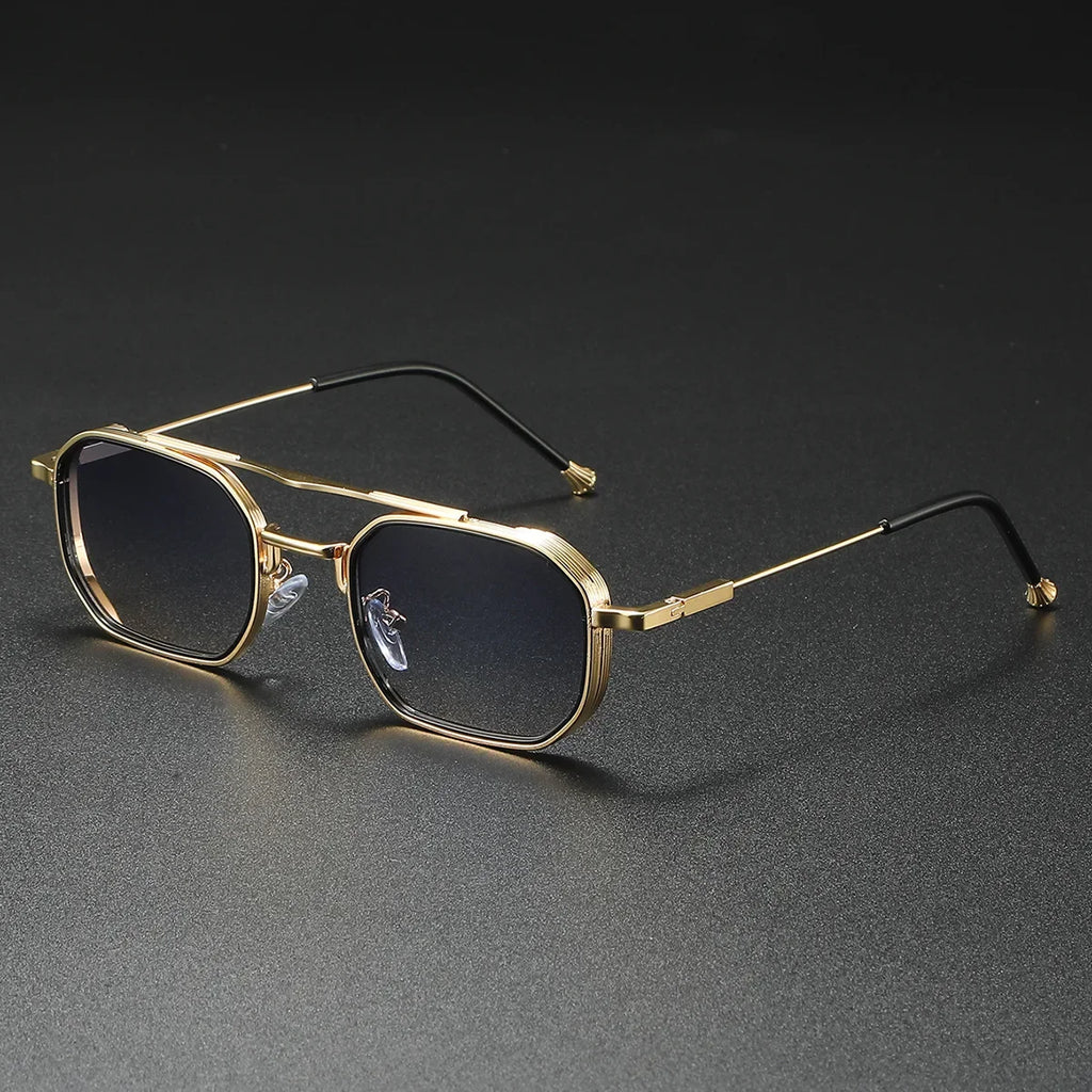 Lunettes de Soleil Aviateur Rétro Homme Juan-les-Pins – Monture Aluminium Légère, Verres Dégradés UV400